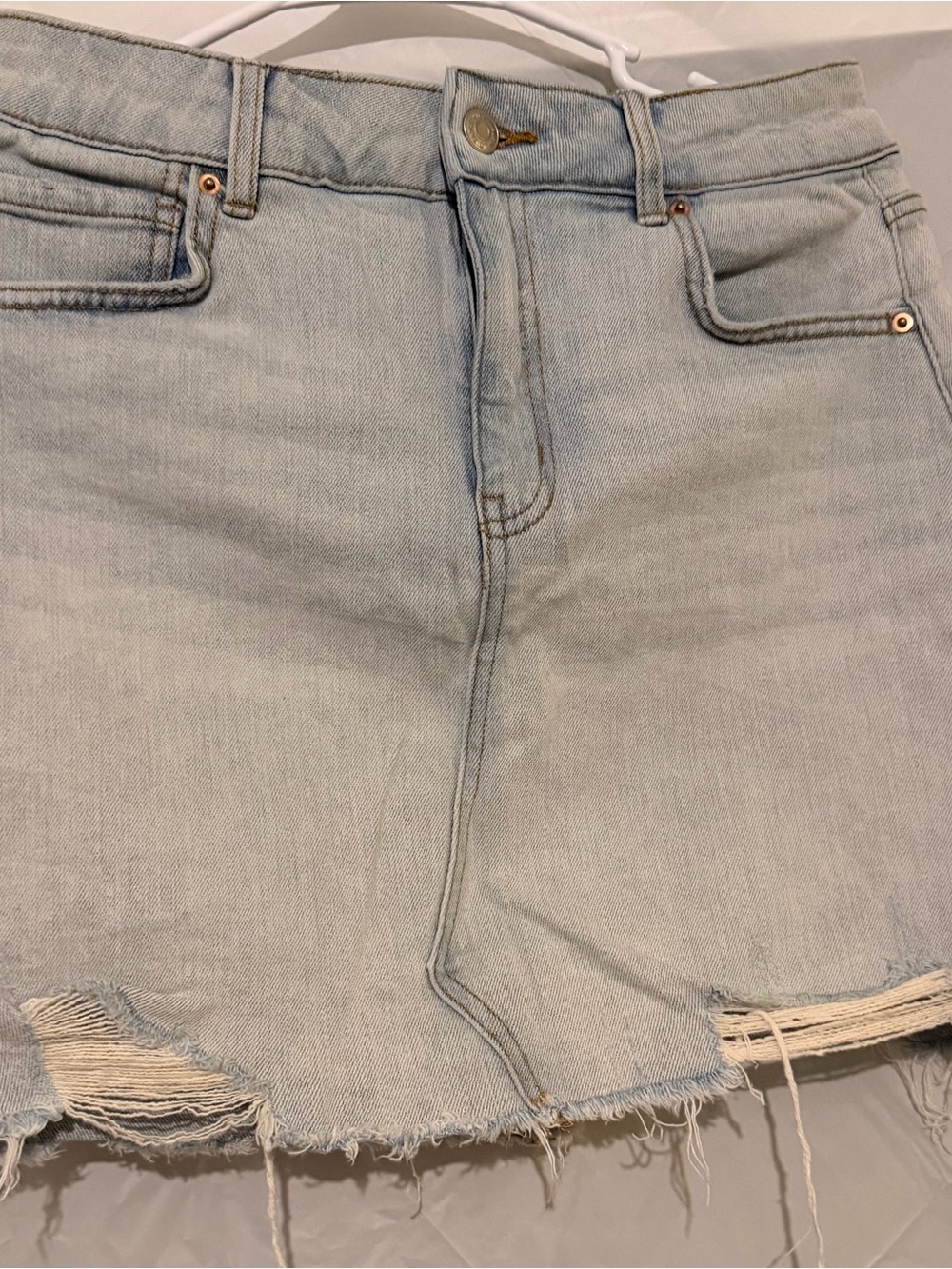 wild fable Light Blue Distressed Denim Skort